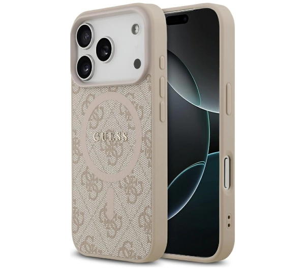 Guess 4G Ring Classic Logo MagSafe do iPhone 17 Pro różowy