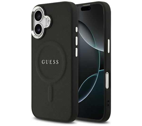 Guess Classic Logo MagSafe do iPhone 17 Czarny