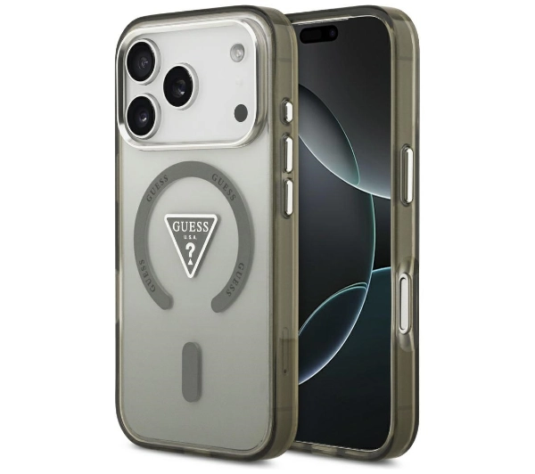Guess IML Gradient Triangle Logo MagSafe do iPhone 17 Pro khaki