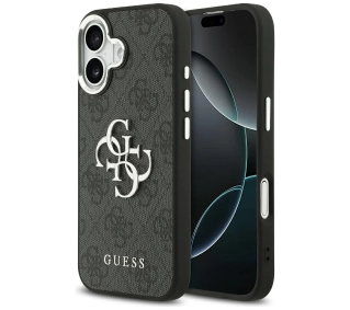 Guess 4G Big 4G Classic Logo do iPhone 17 Czarno-srebrny