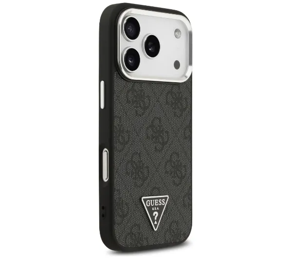 Guess 4G Triangle Logo MagSafe do iPhone 17 Pro Czarny srebrny