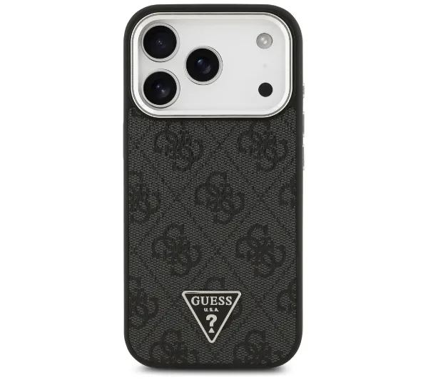 Guess 4G Triangle Logo MagSafe do iPhone 17 Pro Czarny srebrny