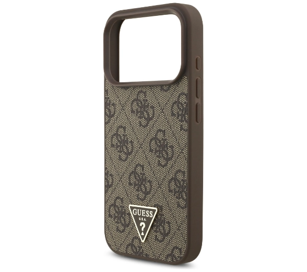 Guess 4G Strap Triangle Logo MagSafe do iPhone 17 Pro brązowy