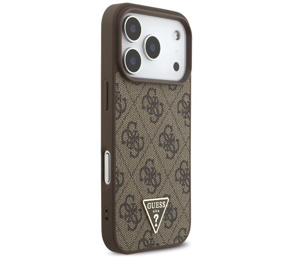 Guess 4G Strap Triangle Logo MagSafe do iPhone 17 Pro brązowy