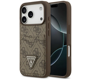 Guess 4G Double Card Triangle do iPhone 17 Pro brązowy