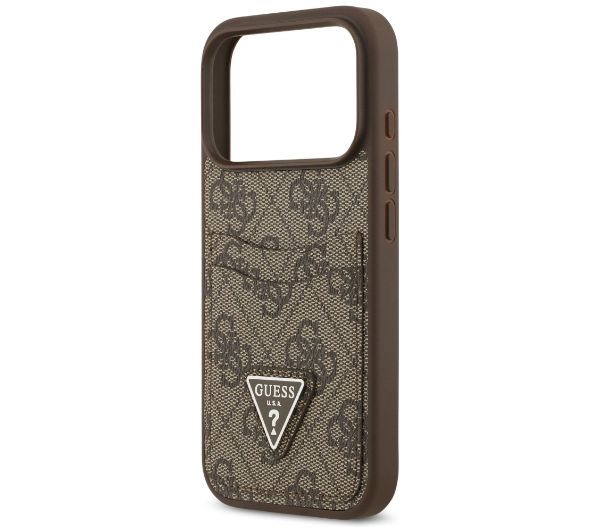 Guess 4G Double Card Triangle do iPhone 17 Pro brązowy