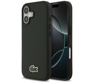Lacoste Iconic Petit Pique Woven Logo MagSafe do iPhone 17 sinople
