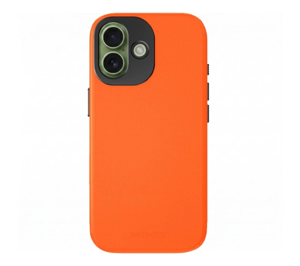 Yaxo Leather Gear Slim Case MagSafe do iPhone 17 Pomarańczowy