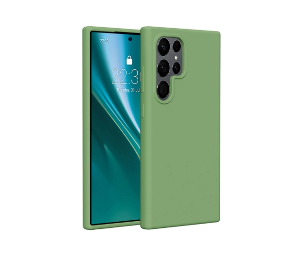 Etui ETTERI Silicone do Samsung Galaxy S24 Ultra Jasnozielony