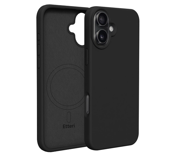 Etteri Silicone Case do iPhone 16 Plus Czarny