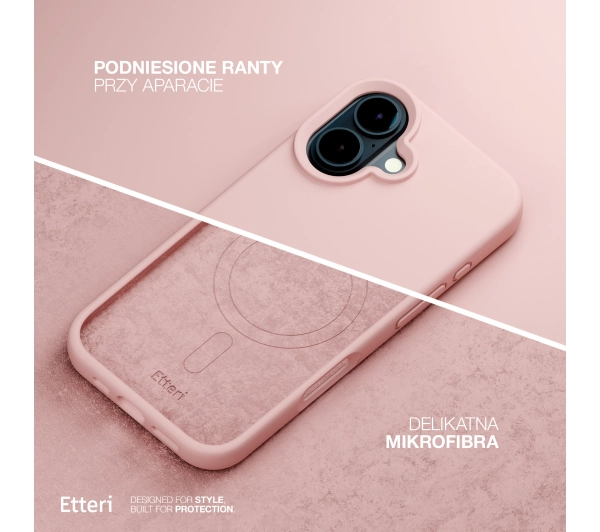 Etteri Silicone Case do iPhone 16 Różowy