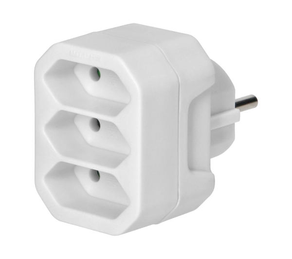 Orno OR-AE-13278/W 3x2P Euro, 3 gniazda Biały