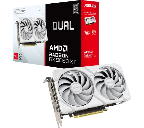 ASUS Dual Radeon RX 9060 XT White Edition 16GB GDDR6 128bit FSR