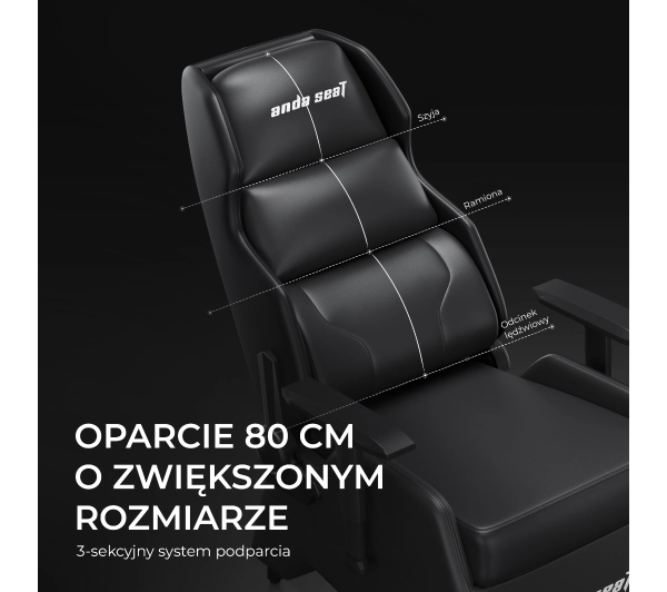 Anda Seat X3 Gaming Sofa Elegant Black Gamingowy do 120kg Skóra Eco Czarny - Kup na Raty - RRSO 0%