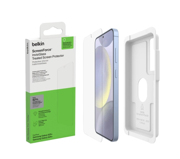 Belkin InvisiGlass do Galaxy S25+ / S24+ z aplikatorem