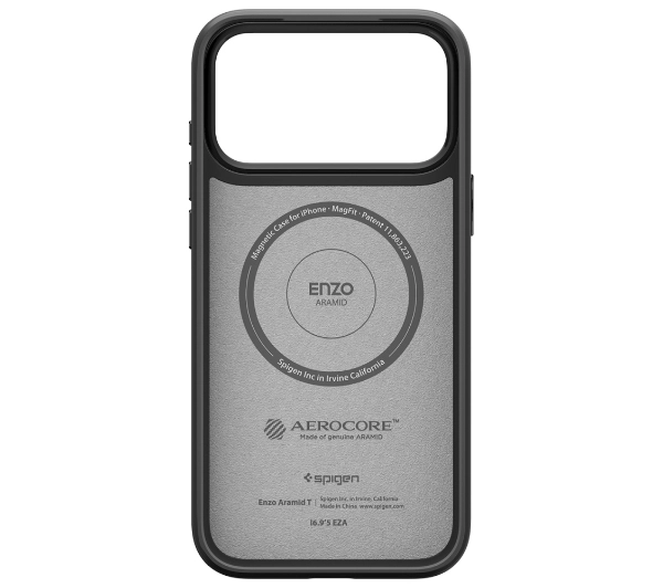 Spigen Enzo Aramid "T" Mag MagSafe do iPhone 17 Pro Czarny