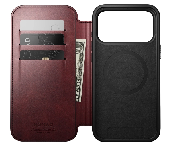Nomad Modern Leather Folio do iPhone 17 Pro Max Bordowy - Kup na Raty - RRSO 0%