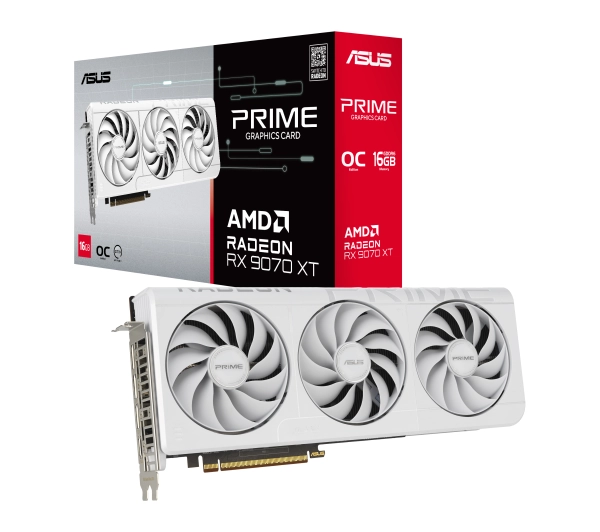 ASUS Prime Radeon RX 9070 XT White OC Edition 16GB GDDR6 256bit FSR