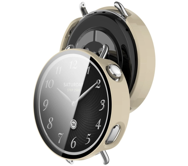 Bizon ze szkłem do Xiaomi Watch S4 41mm Beżowy