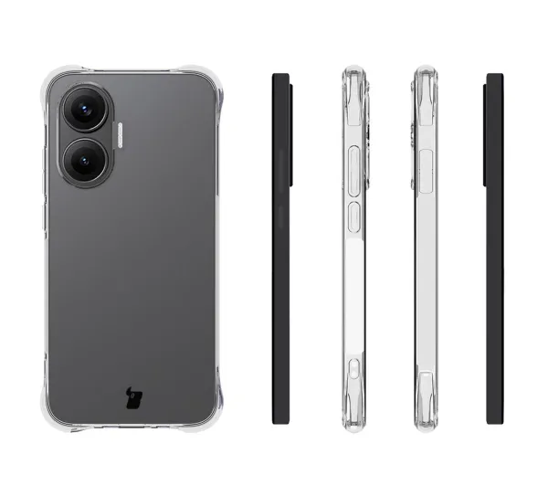 Bizon elastyczne etui Salpa + 2x szkło hartowane Clear Pack do POCO F7