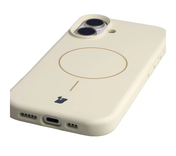 Bizon Silikonowe Soft  z MagSafe do Apple iPhone 17 Ecru