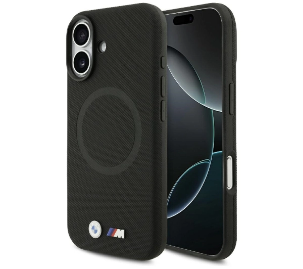 Etui BMW M FW Metal Logo MagSafe do Apple iPhone 17 Czarny