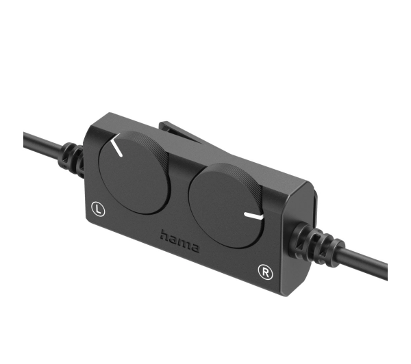 Hama 00221846 TV Headphones Cable Nauszne Kabel 6m Regulacja Głośności Czarny