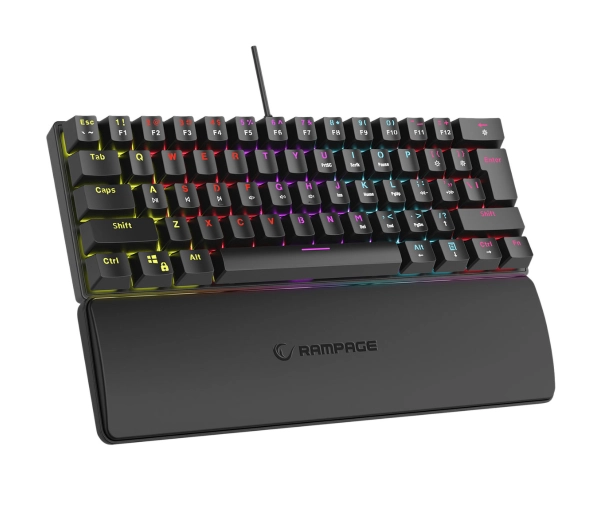 Rampage PLOWER K60 Blue Switch Czarny