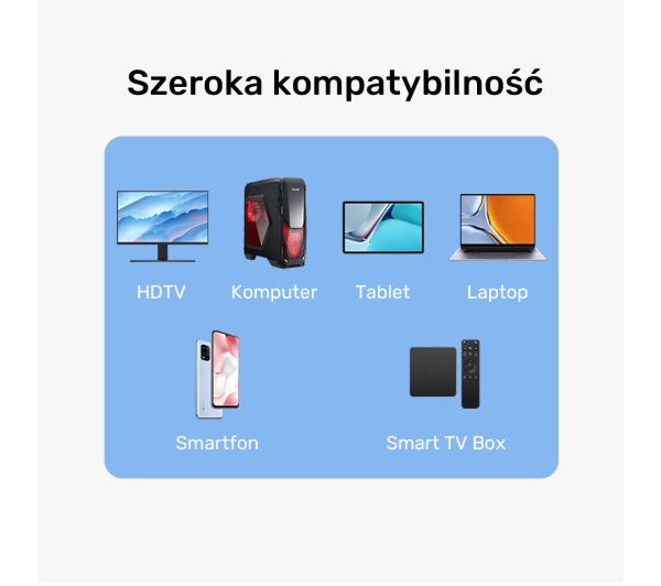 Unitek V1183A01 Zasięg do 50m Biały