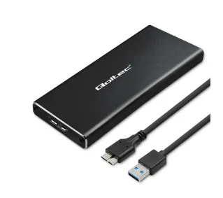 Qoltec 51854 M.2 SSD SATA NGFF USB 3.0 Super speed 5Gb/s Czarny