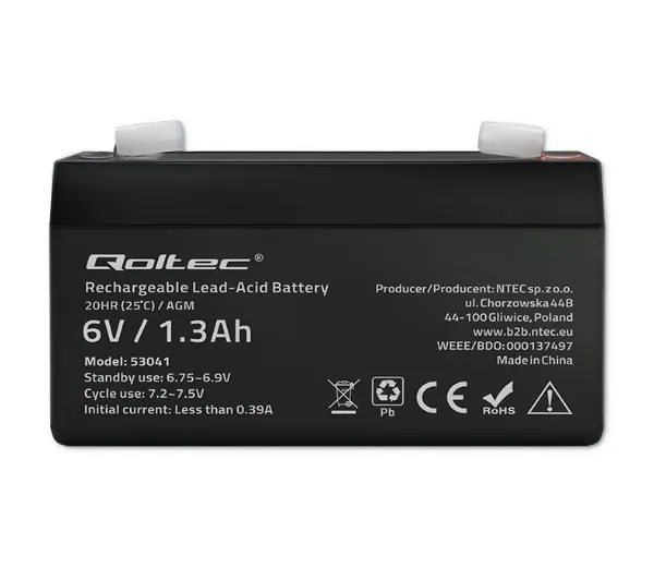 Qoltec 53041 AGM 6V 1.3Ah