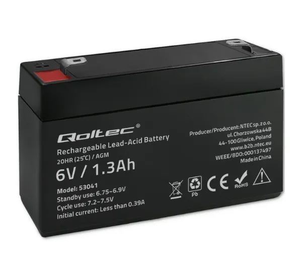 Qoltec 53041 AGM 6V 1.3Ah