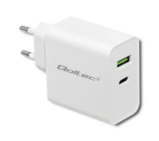 Qoltec 51718 USB-A USB-C 45W Biały