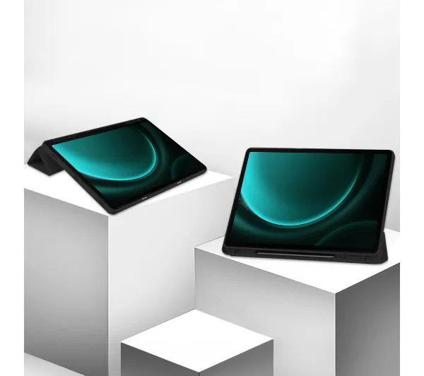 Bizon Case Tab Lizard z klapką do Samsung Galaxy Tab S9 FE Plus Czarny