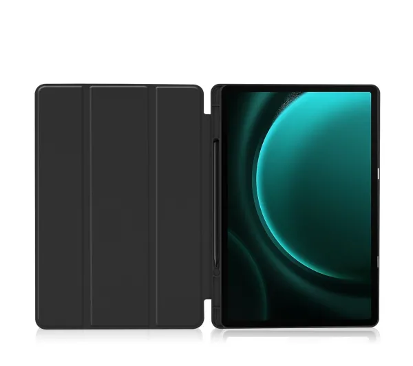Bizon Case Tab Lizard z klapką do Samsung Galaxy Tab S9 FE Plus Czarny