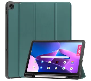 Bizon Case Tab Lizard z klapką do Lenovo Tab M10 Plus 3 gen. Ciemnozielony