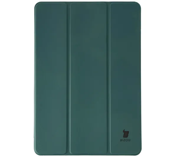Bizon Case Tab Lizard z klapką do Samsung Galaxy Tab S11 Ciemnozielony