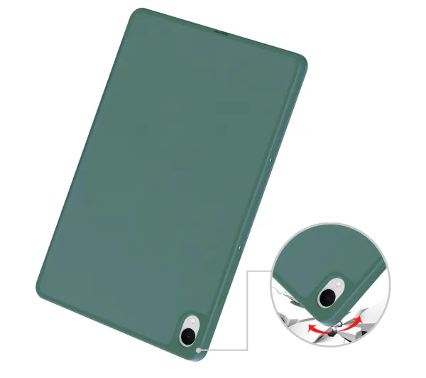 Bizon Case Tab Lizard z klapką do Samsung Galaxy Tab S11 Ciemnozielony