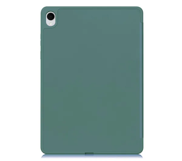 Bizon Case Tab Lizard z klapką do Samsung Galaxy Tab S11 Ciemnozielony