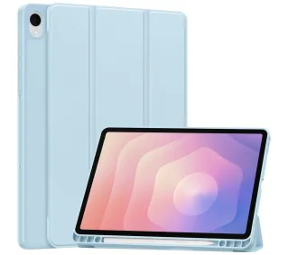 Bizon Case Tab Lizard z klapką do Samsung Galaxy Tab S11 Błękitny
