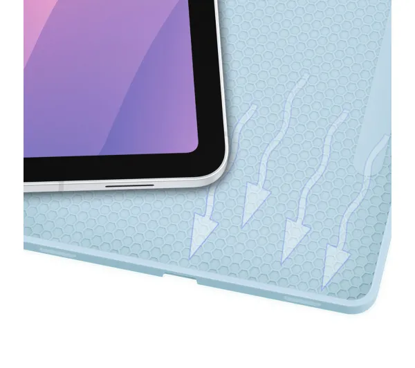 Bizon Case Tab Lizard z klapką do Samsung Galaxy Tab S11 Błękitny