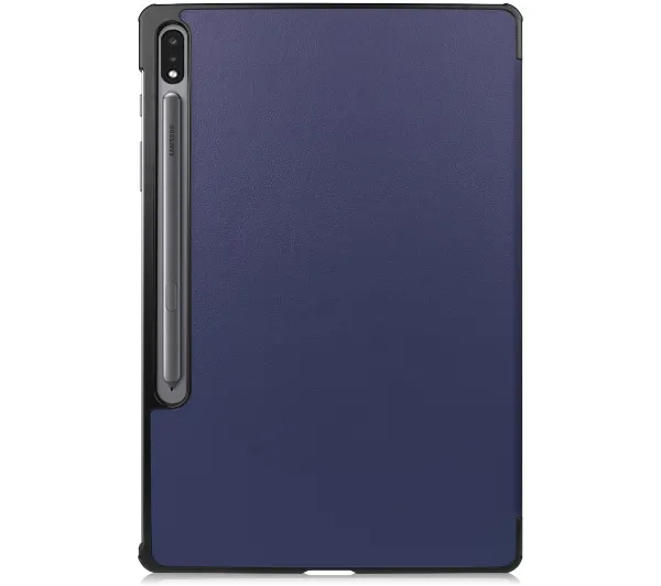 Bizon Case Tab Croc z klapką do Samsung Galaxy Tab S8 Plus / S7 Plus Granatowy