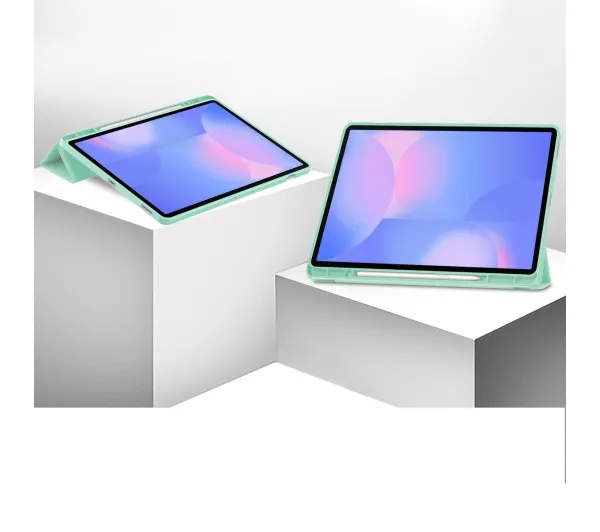 Bizon Case Tab Lizard z klapką Samsung Galaxy Tab S10 FE Plus Miętowy