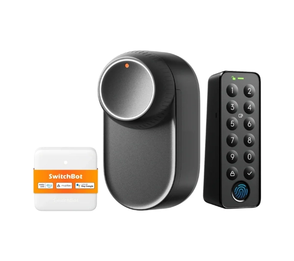 SwitchBot Lock Ultra Touch Combo 3w1 z centralką Hub Mini Matter i klawiaturą Keypad