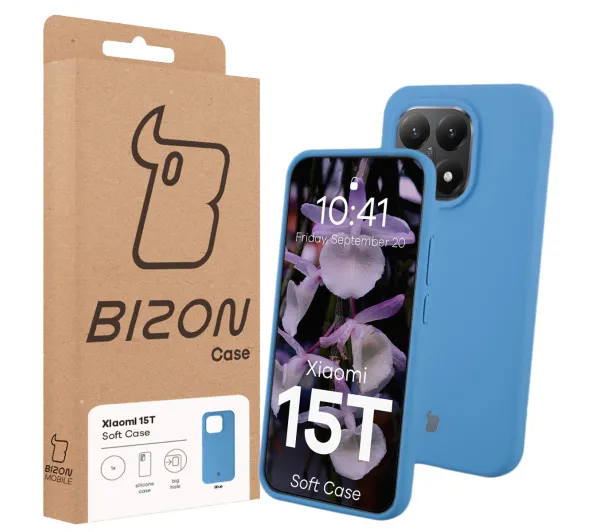 Bizon Soft Case do Xiaomi 15T Niebieski