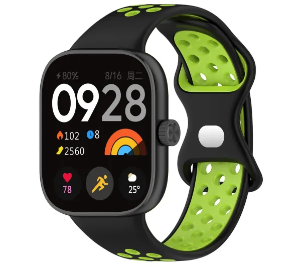 Bizon Strap Watch Octo do Xiaomi Smart Band 8 Pro / 9 Pro / Redmi Watch 4 / 5 Czarno-zielony