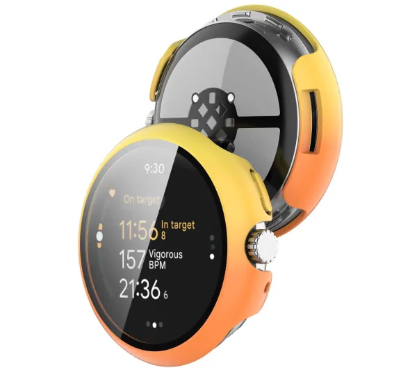 Bizon Case Watch Adamo do Google Pixel Watch 3 45mm Żółtopomarańczowy