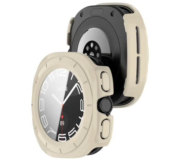 Bizon Case Watch Adamo do Samsung Galaxy Watch Ultra 2 2025 47mm / 1 2024 47mm Beżowy