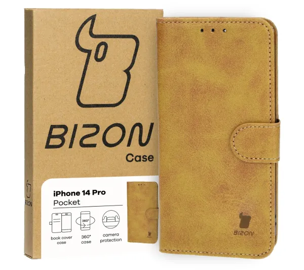 Bizon Pocket do Apple iPhone 14 Pro Brązowy