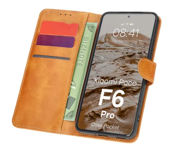 Bizon Pocket do Xiaomi Poco F6 Pro Brązowy